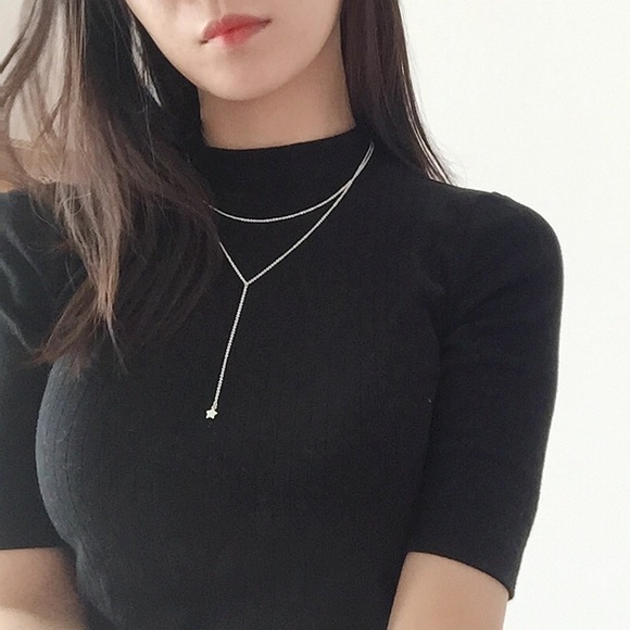 🛍Ⓝⓔⓦ⚡️ Silver Star Choker - Picture 4 of 6